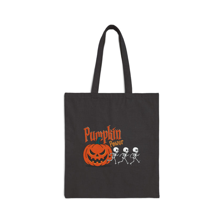 Halloween Pumpkin Canvas Tote Bag – Reusable Eco-Friendly Cotton Shopping Bag – Fall Gift, Trick or Treat Tote for Spooky Season Printify
