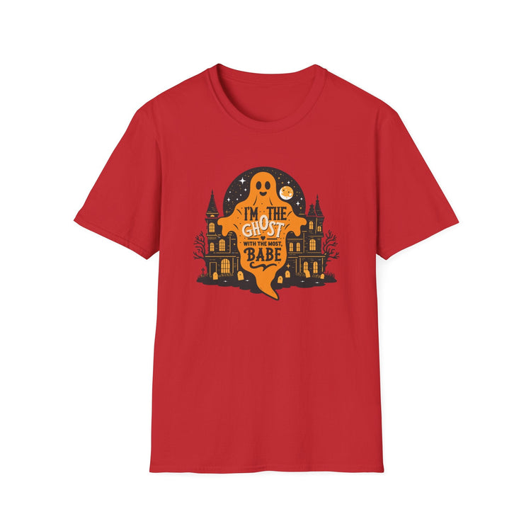 Halloween Ghost T-Shirt, Unisex Softstyle Tee for Halloween, Cute Halloween Shirt, Fall Festive Wear, Funny Ghost Design Printify