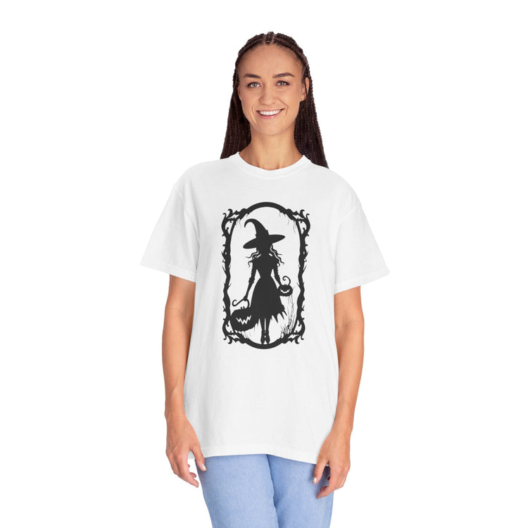 Witchy Garment-Dyed T-Shirt | Halloween Fashion Unisex Tee | Spooky Fall Apparel | Witch Costume Essential Printify