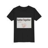Gather Together Youth Tee - Thankful Thanksgiving Shirt, Kids Holiday T-Shirt, Family Gathering Outfit, Cute Fall Apparel, Youth [...] Printify