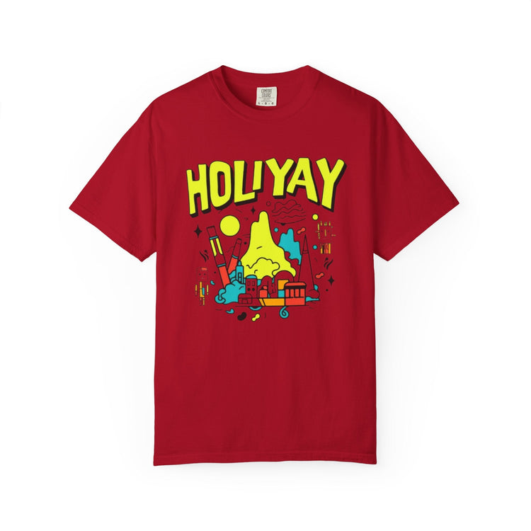 Holi-Yay Graphic T-Shirt, Fun Summer Tee, Unique Gift, Casual Wear, Birthday, Holiday Celebration, Unisex Apparel Printify