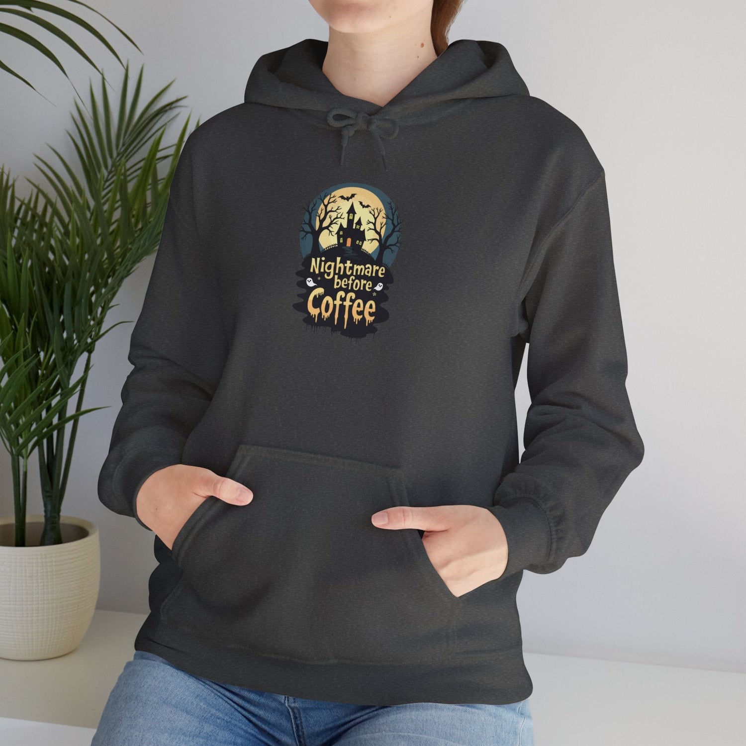 Nightmares before Coffee Hoodie, Cozy Unisex Sweatshirt, Gift for Coffee Lovers, Halloween Apparel, Fall Fashion Statement Printify