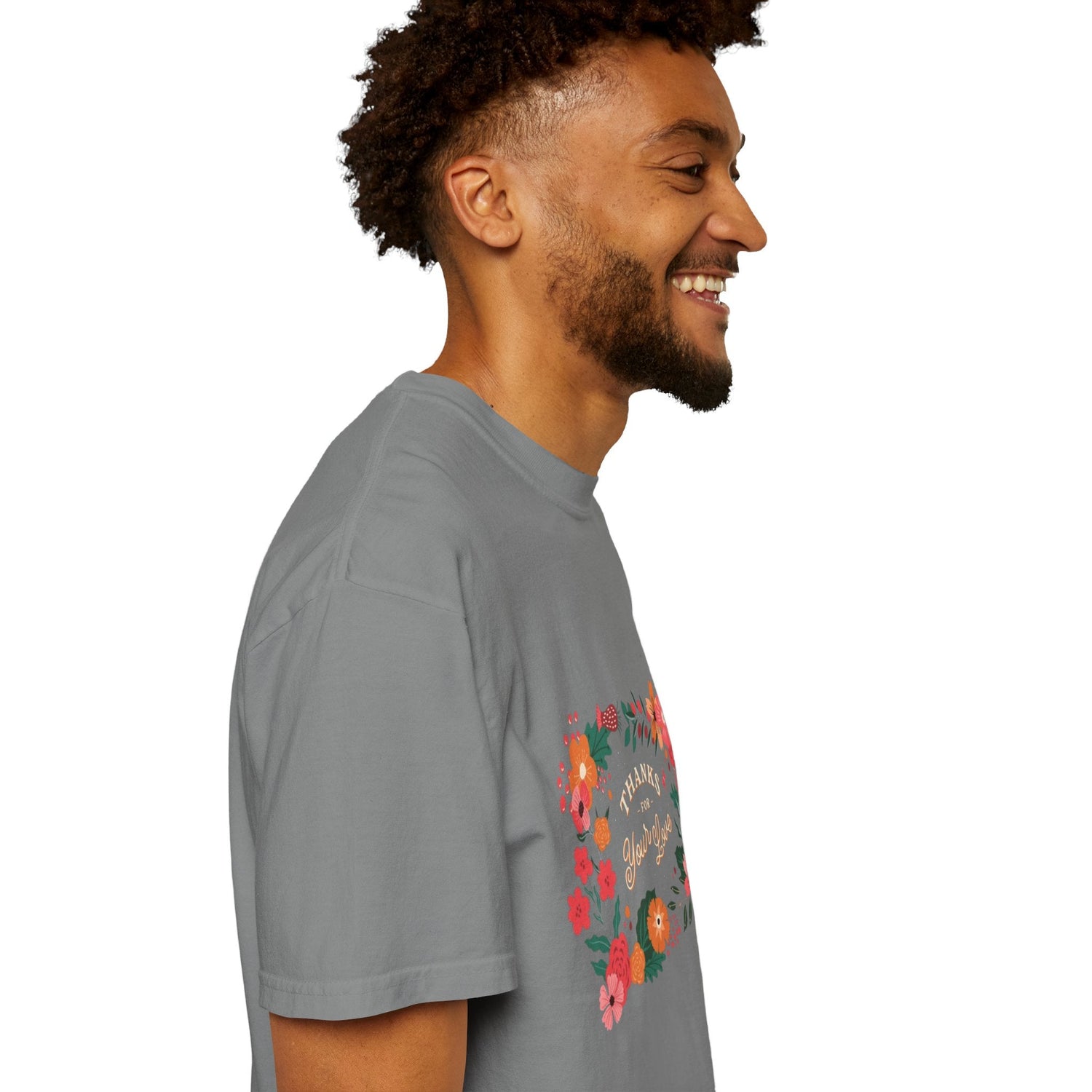 Floral Thank You T-Shirt, Comfortable Gift Tee, Unisex Floral Tee, Casual Style Shirt, Appreciation Day Gift, Everyday Wear Printify