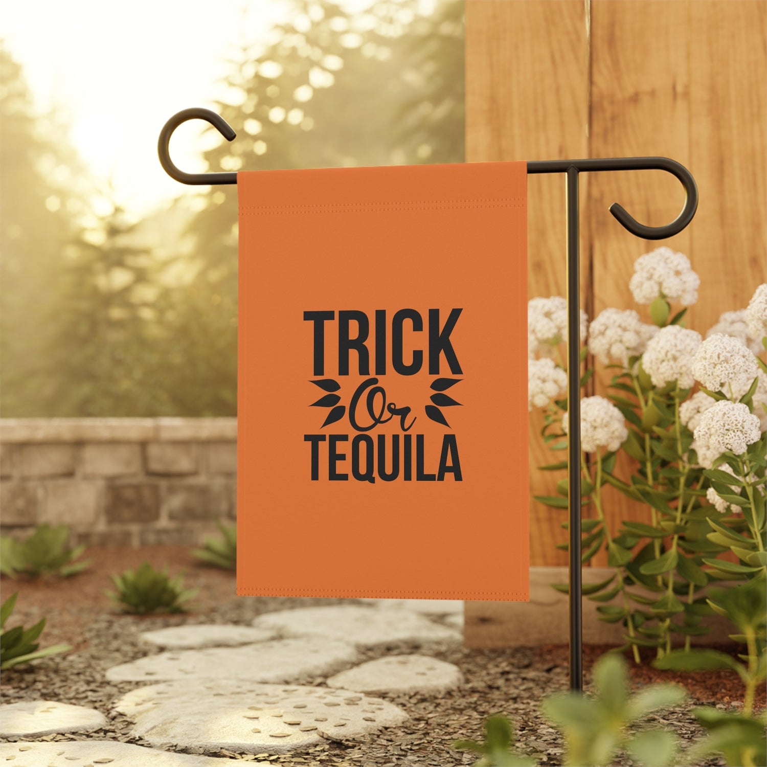 Halloween Garden Banner, Trick or Tequila Sign for Outdoor Decor, Fall Home Decoration, Seasonal Yard Flag, Halloween Party Decor Printify