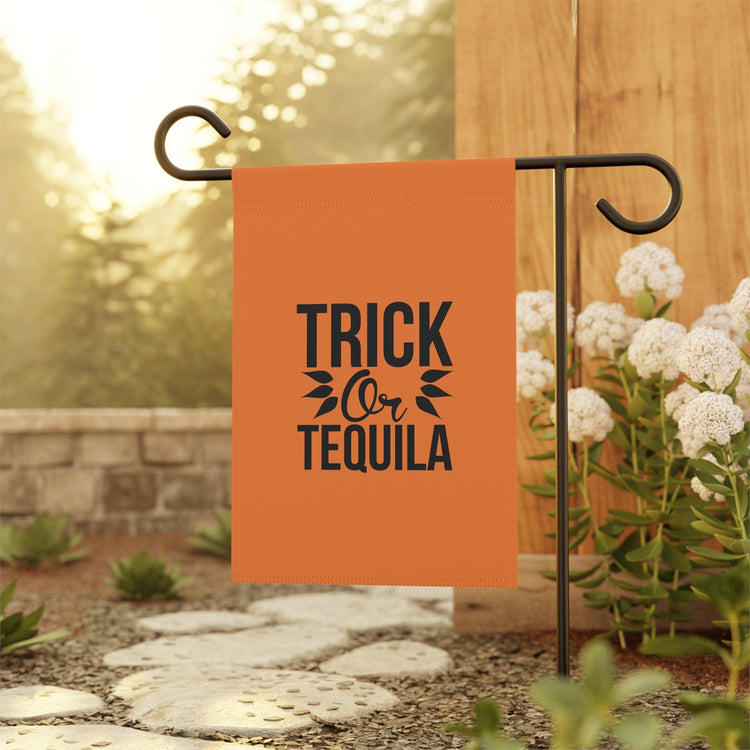 Halloween Garden Banner, Trick or Tequila Sign for Outdoor Decor, Fall Home Decoration, Seasonal Yard Flag, Halloween Party Decor Printify