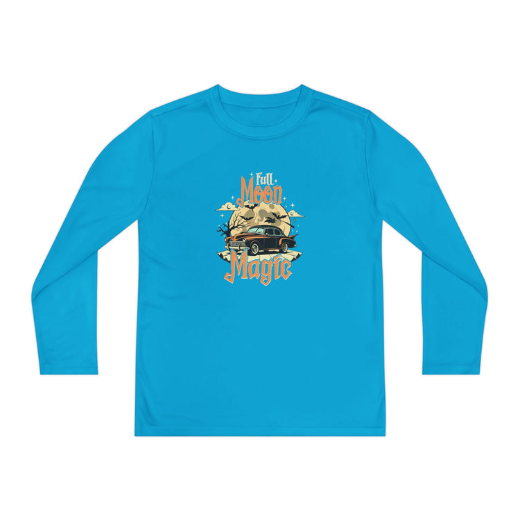 Youth Long Sleeve Competitor Tee - Vibrant Graphic Tee for Kids, Perfect for Casual Outings, Halloween, Parties, Everyday Wear, Unique [...] Printify