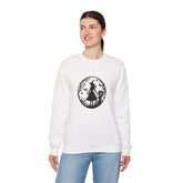 Mystical Forest Crewneck Sweatshirt, Cozy Fall Layering, Gift for Nature Lovers, Halloween Apparel, Unisex Sweatshirt Printify