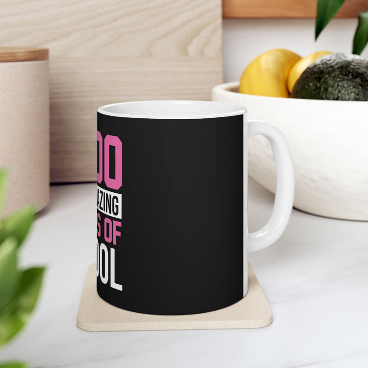 Flamingo School Celebration Mug | 100 Days of School Gift | Fun Teacher Appreciation | Cute Student Keepsake | Drinkware Printify