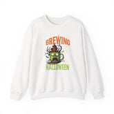 Skull Floral Crewneck Sweatshirt, Unisex Pullover Sweater, Halloween Apparel, Cozy Gift, Trendy Streetwear Printify