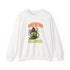 Skull Floral Crewneck Sweatshirt, Unisex Pullover Sweater, Halloween Apparel, Cozy Gift, Trendy Streetwear Printify