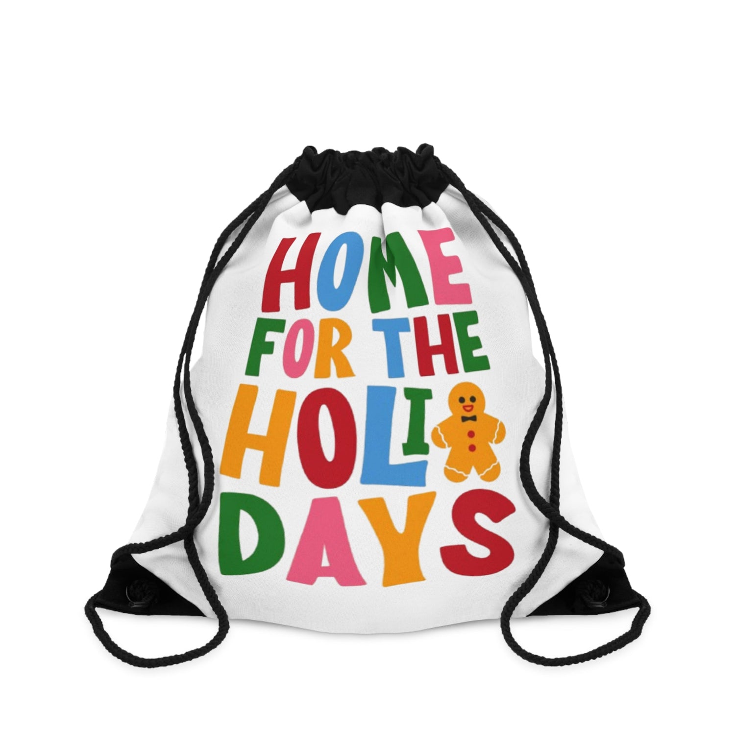 Colorful Holiday Drawstring Bag - Perfect for Gifts, Gym, Travel, Parties, or Daily Use! Printify
