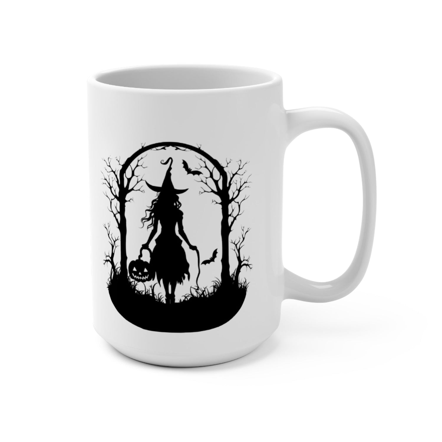 Spooky Witch Mug, Halloween Coffee Cup, Witch Decor, Autumn Memento, Gift for Her, 15oz Ceramic Mug Printify