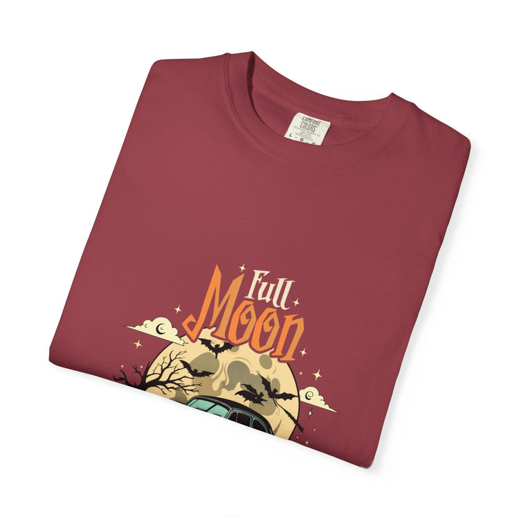 Moon Magic Unisex Garment-Dyed T-shirt, Vintage Car Tee, Astrology Gift, Casual Wear, Moon Lover Apparel, Unisex Soft T-shirt Printify