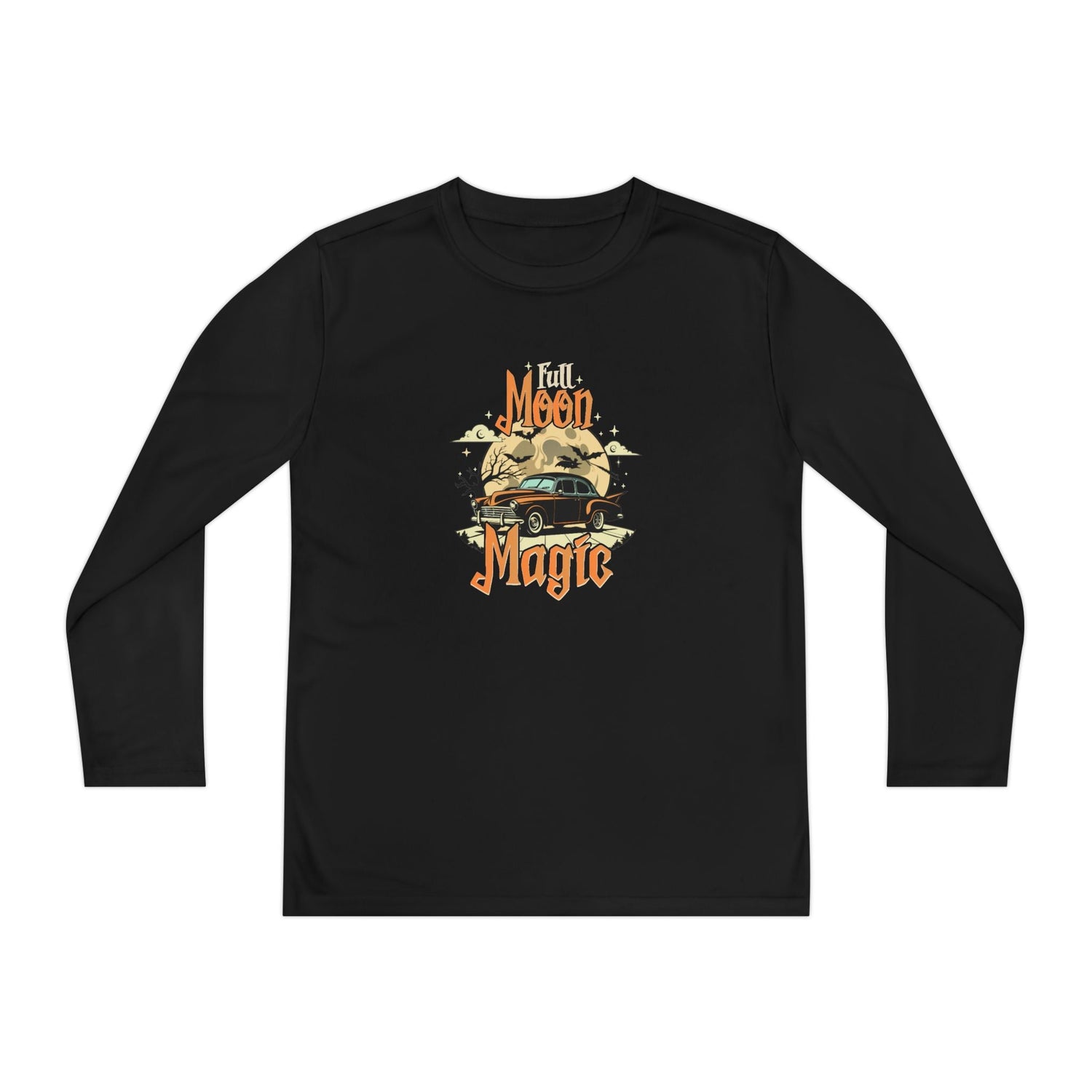 Youth Long Sleeve Competitor Tee - Vibrant Graphic Tee for Kids, Perfect for Casual Outings, Halloween, Parties, Everyday Wear, Unique [...] Printify