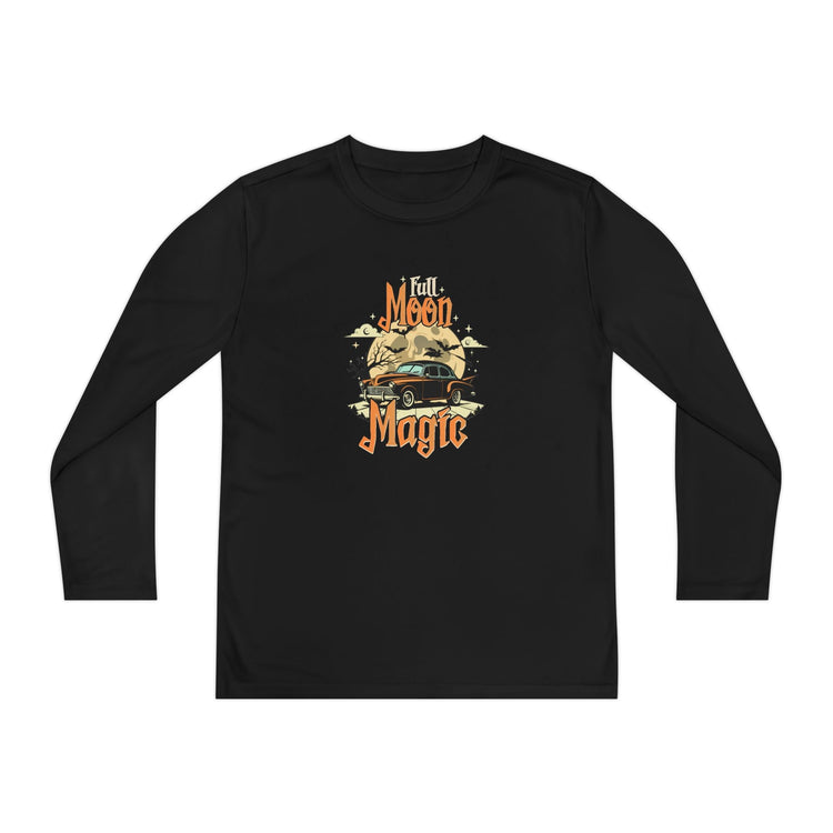 Youth Long Sleeve Competitor Tee - Vibrant Graphic Tee for Kids, Perfect for Casual Outings, Halloween, Parties, Everyday Wear, Unique [...] Printify