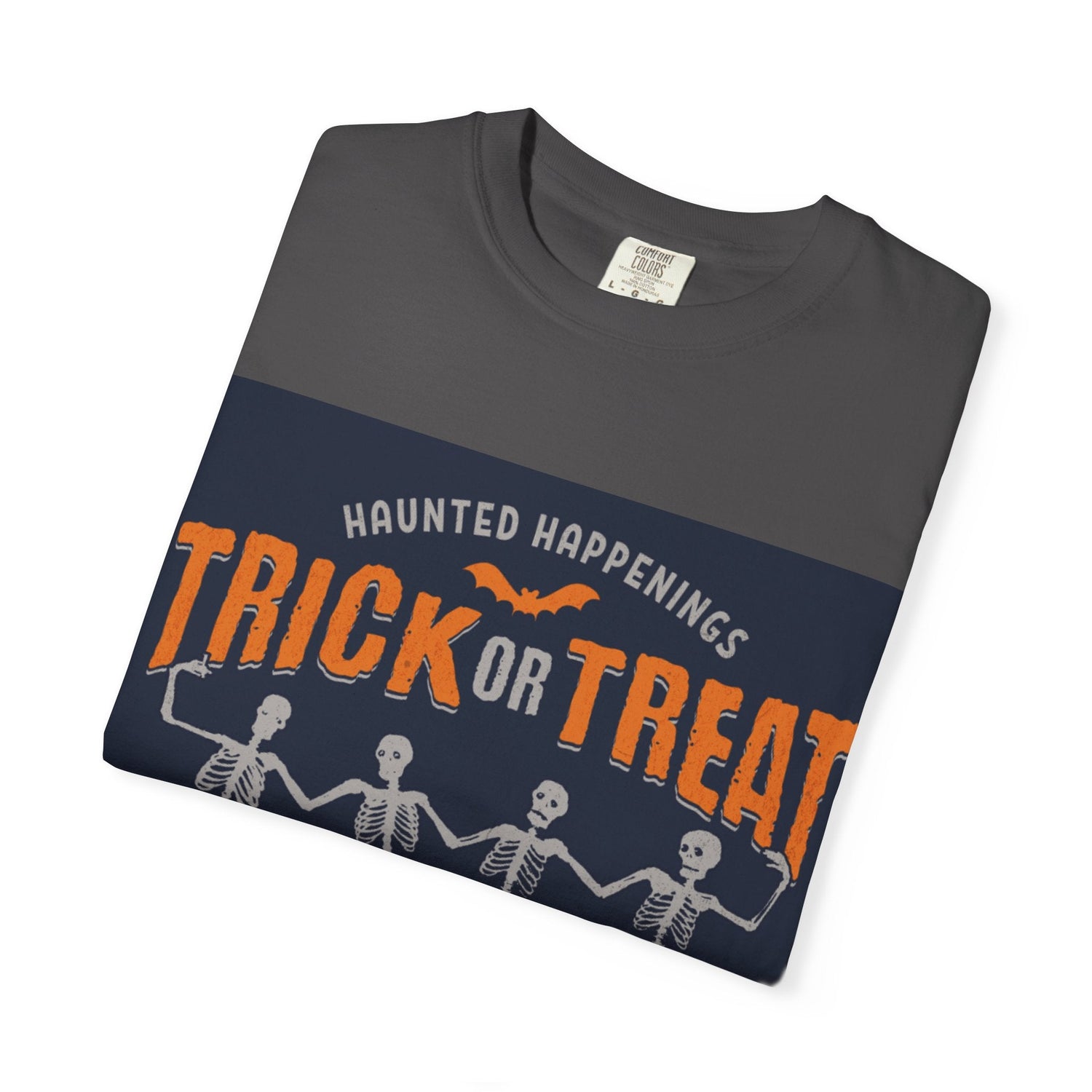 Halloween Skeleton T-Shirt, Trick or Treat Shirt, Spooky Fashion, Unisex Graphic Tee, October Festive Apparel, Halloween Gift Printify