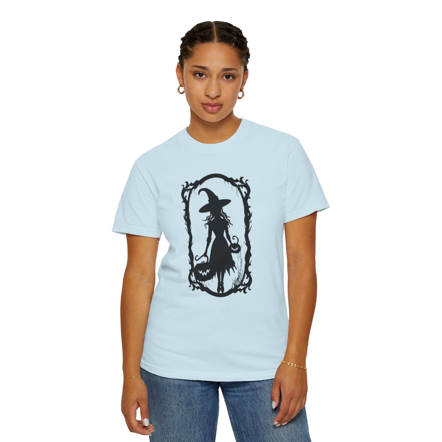 Witchy Garment-Dyed T-Shirt | Halloween Fashion Unisex Tee | Spooky Fall Apparel | Witch Costume Essential Printify