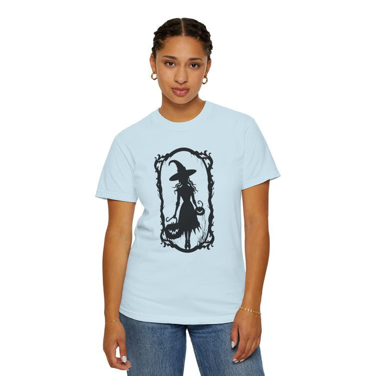 Witchy Garment-Dyed T-Shirt | Halloween Fashion Unisex Tee | Spooky Fall Apparel | Witch Costume Essential Printify