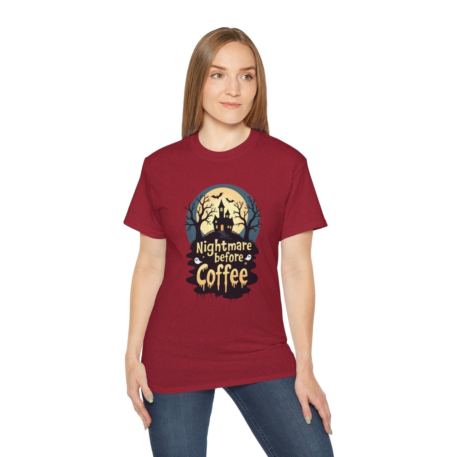 Nightmare Before Coffee Tee, Halloween T-Shirt, Coffee Lover Gift, Spooky Shirt, Unisex Graphic Tee, Autumn Apparel Printify