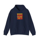 New Year Celebration Hoodie Goodbye 2025 Welcome 2026 Sweatshirt Cozy Gift Friends Unisex Pullover Trendy Winter Fashion Heavy Blend Hooded Printify