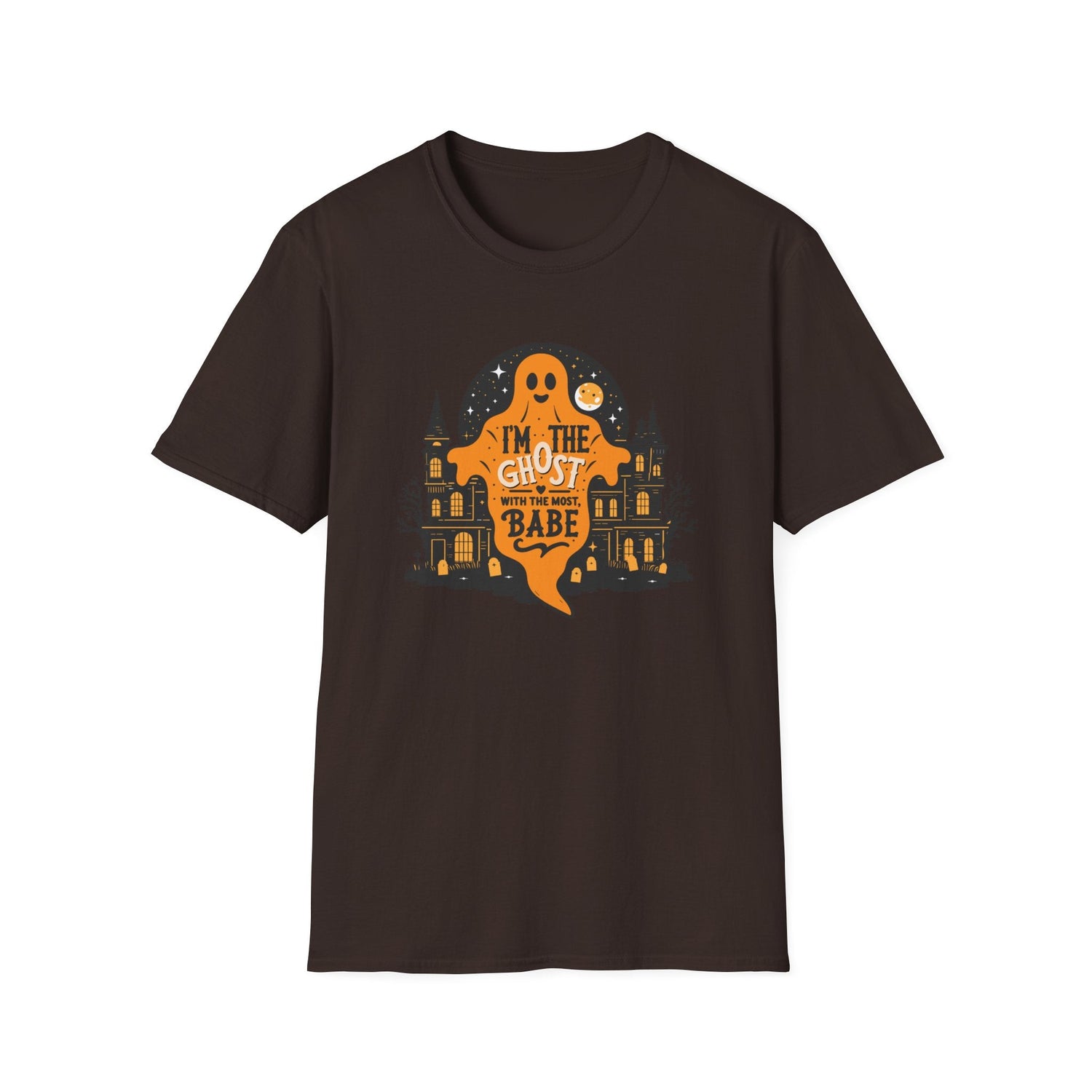 Halloween Ghost T-Shirt, Unisex Softstyle Tee for Halloween, Cute Halloween Shirt, Fall Festive Wear, Funny Ghost Design Printify