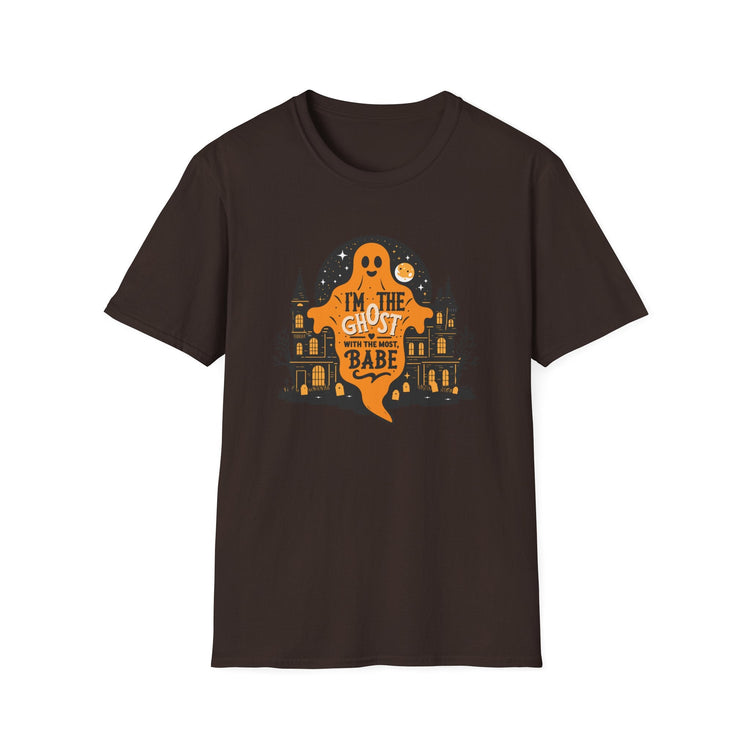 Halloween Ghost T-Shirt, Unisex Softstyle Tee for Halloween, Cute Halloween Shirt, Fall Festive Wear, Funny Ghost Design Printify