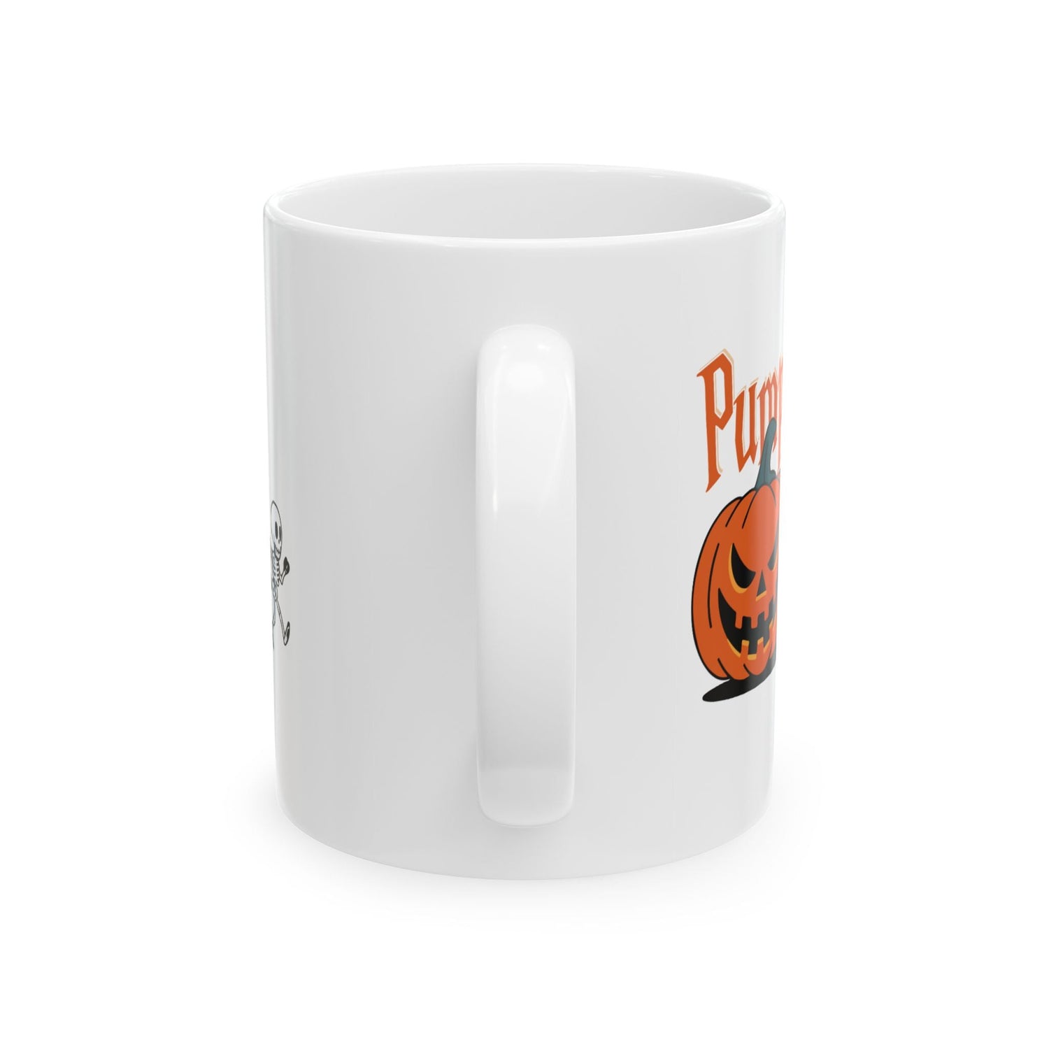 Halloween Skeleton Pumpkin Mug, Cute Coffee Cup, Fall Decor, Funny Gift for Halloween Lovers, Spooky Tea Mug, 11oz and 15oz Size Printify