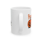 Halloween Skeleton Pumpkin Mug, Cute Coffee Cup, Fall Decor, Funny Gift for Halloween Lovers, Spooky Tea Mug, 11oz and 15oz Size Printify