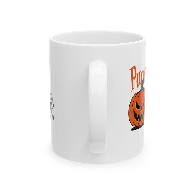 Halloween Skeleton Pumpkin Mug, Cute Coffee Cup, Fall Decor, Funny Gift for Halloween Lovers, Spooky Tea Mug, 11oz and 15oz Size Printify