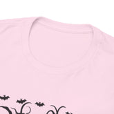 Whimsical Forest Silhouette Tee, Unisex Heavy Cotton T-Shirt, Fall Fashion, Halloween Shirt, Nature Lover Gift Printify