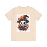 Halloween Skull Graphic Tee, Unisex Short Sleeve T-Shirt, Spooky Apparel, Fall Fashion, Halloween Costume Tee Printify