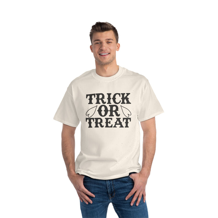 Halloween Trick or Treat T-Shirt, Short Sleeve Tee for Kids, Halloween Costume Shirt, Fun Fall Apparel, Halloween Party Outfit Printify