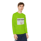 Thanksgiving Youth Long Sleeve Tee, Gather Together Shirt, Kids Long Sleeve Shirt, Family Celebration Apparel, Holiday Gift Printify