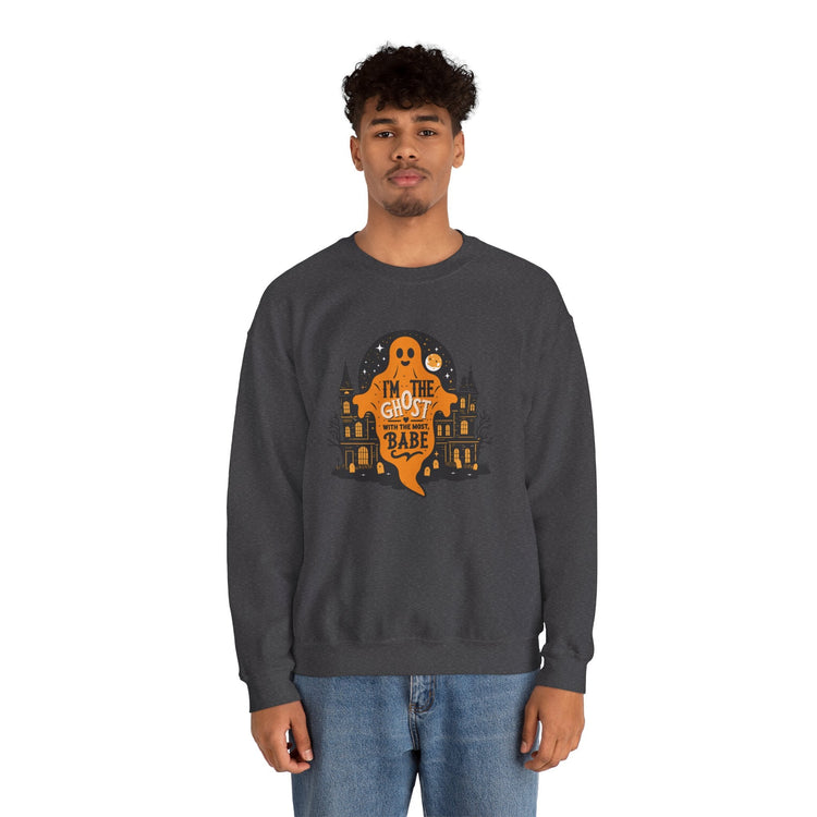 Unisex Halloween Ghost Sweatshirt - Spooky Vibes, Cozy Apparel, Perfect for Fall, Ghost Lover Gift, Halloween Celebration Printify
