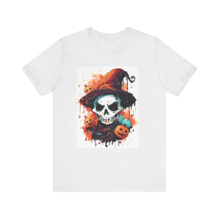 Halloween Skull Graphic Tee, Unisex Short Sleeve T-Shirt, Spooky Apparel, Fall Fashion, Halloween Costume Tee Printify