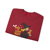 Halloween Witch Sweatshirt, Cozy Crewneck, Unisex Sweater, Spooky Season Apparel, Scary Night Gift, Fall Fashion Printify