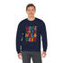 Home for the Holidays Crewneck Sweatshirt, Festive Sweater, Winter Apparel, Christmas Gift, Cozy Holiday Wear Printify