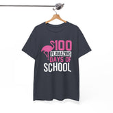100 Flamingo Days of School Unisex Tee, Fun Classroom Shirt, Back to School Gift, Children&