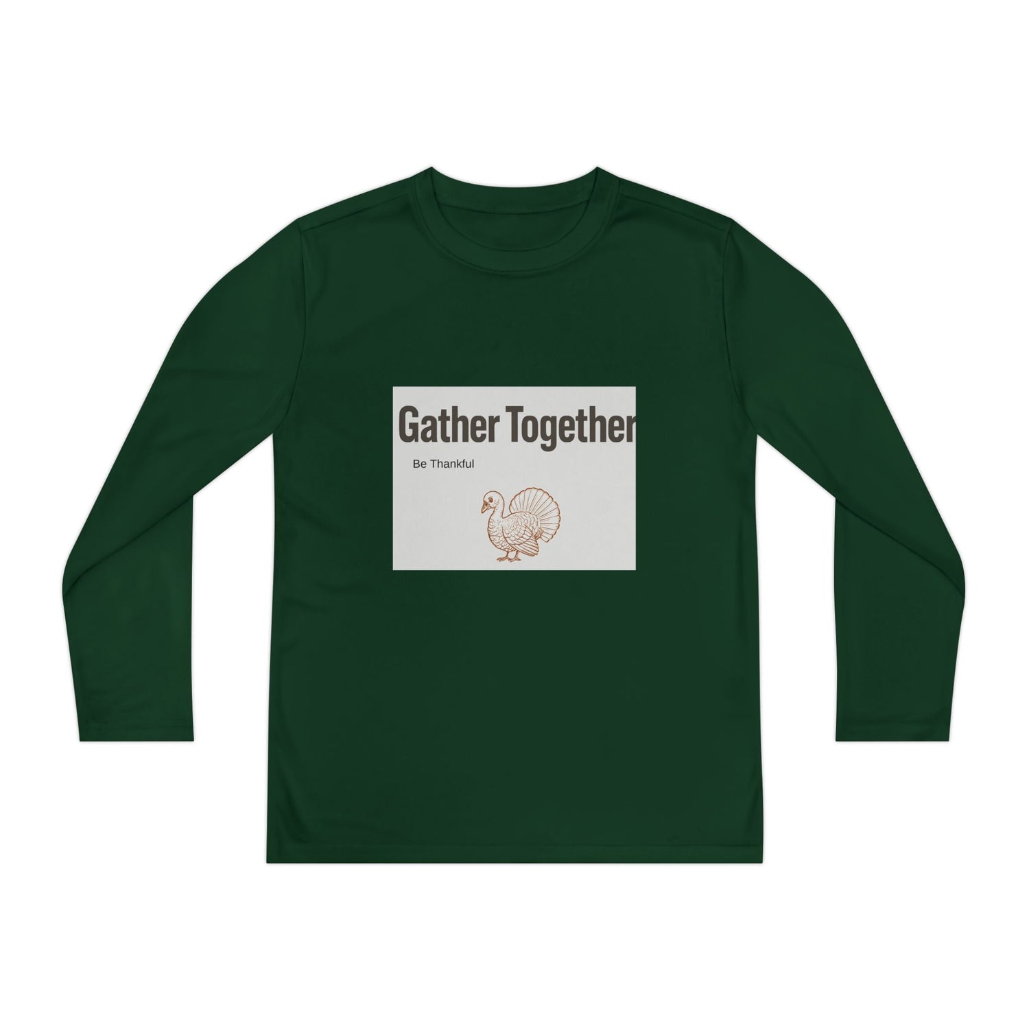 Thanksgiving Youth Long Sleeve Tee, Gather Together Shirt, Kids Long Sleeve Shirt, Family Celebration Apparel, Holiday Gift Printify