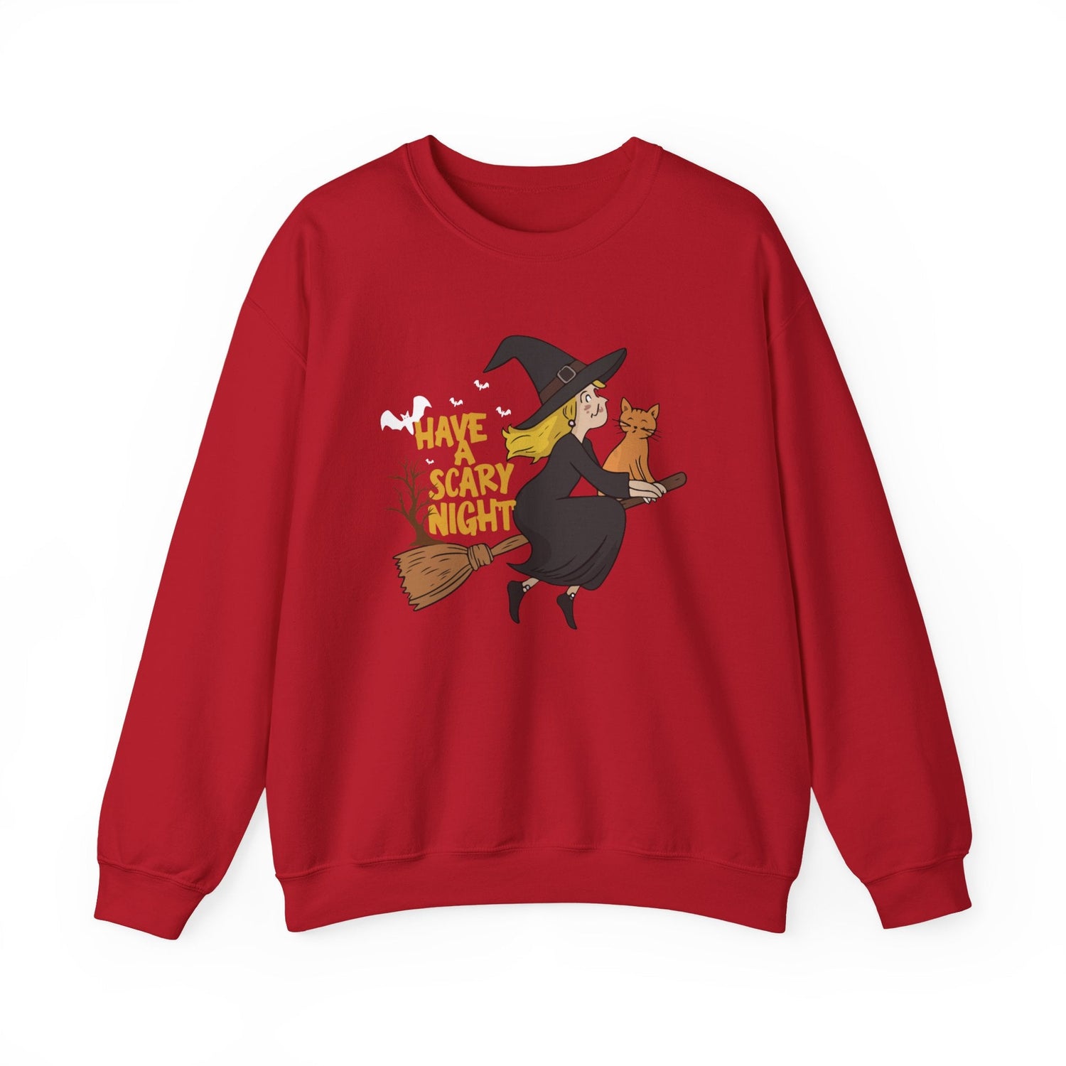 Halloween Witch Sweatshirt, Cozy Crewneck, Unisex Sweater, Spooky Season Apparel, Scary Night Gift, Fall Fashion Printify