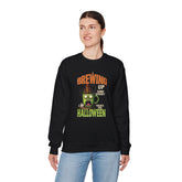 Skull Floral Crewneck Sweatshirt, Unisex Pullover Sweater, Halloween Apparel, Cozy Gift, Trendy Streetwear Printify