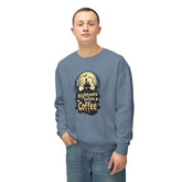 Unisex Lightweight Crewneck Sweatshirt - Nightmare Before Coffee Printify