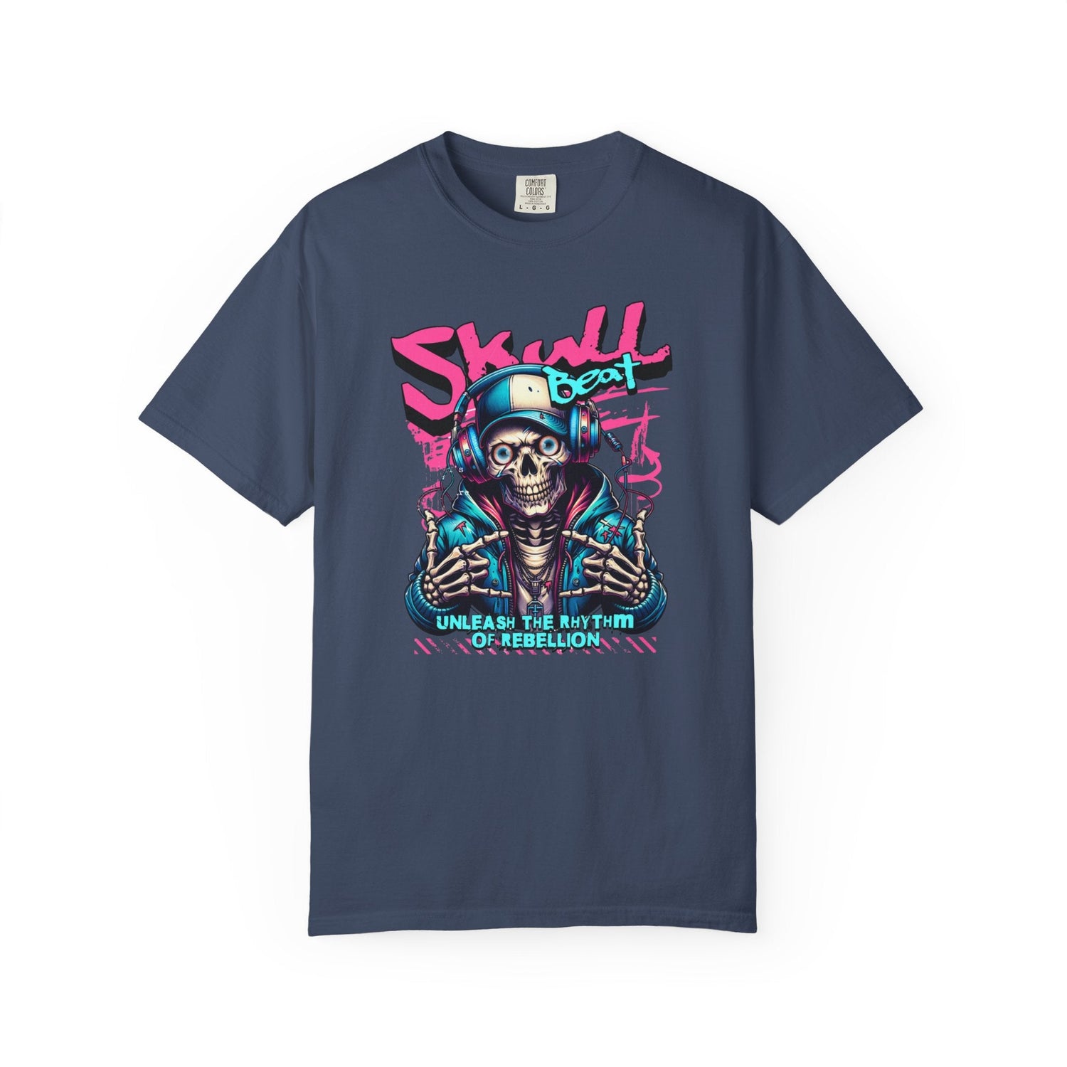 Skull Beat Unisex T-Shirt - Music Lover Graphic Tee, Halloween Costume, Premium Cotton Streetwear Gift for Men & Women, Alternative Fashion Printify