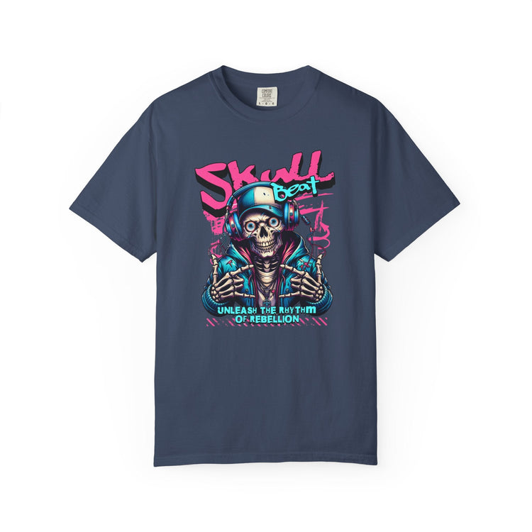 Skull Beat Unisex T-Shirt - Music Lover Graphic Tee, Halloween Costume, Premium Cotton Streetwear Gift for Men & Women, Alternative Fashion Printify