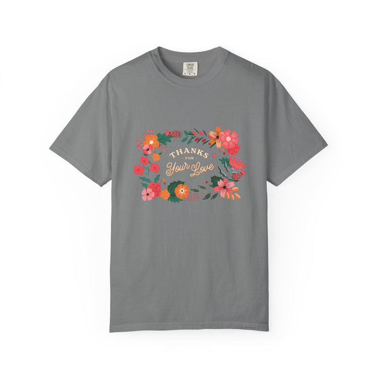 Floral Thank You T-Shirt, Comfortable Gift Tee, Unisex Floral Tee, Casual Style Shirt, Appreciation Day Gift, Everyday Wear Printify