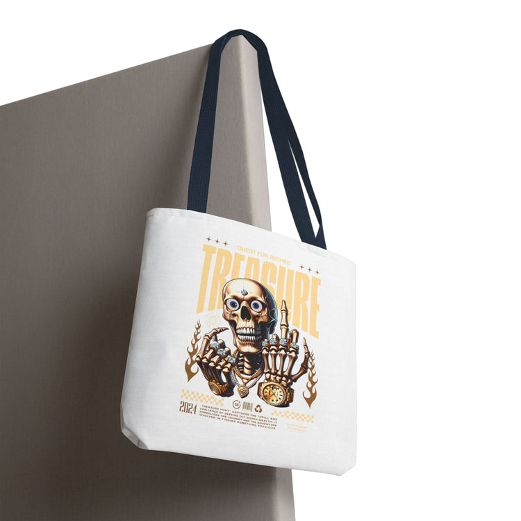Treasure Hunting Tote Bag, Skull Design, Fun Beach Bag, Unique Gift for Adventurers, Perfect for Everyday Use Printify