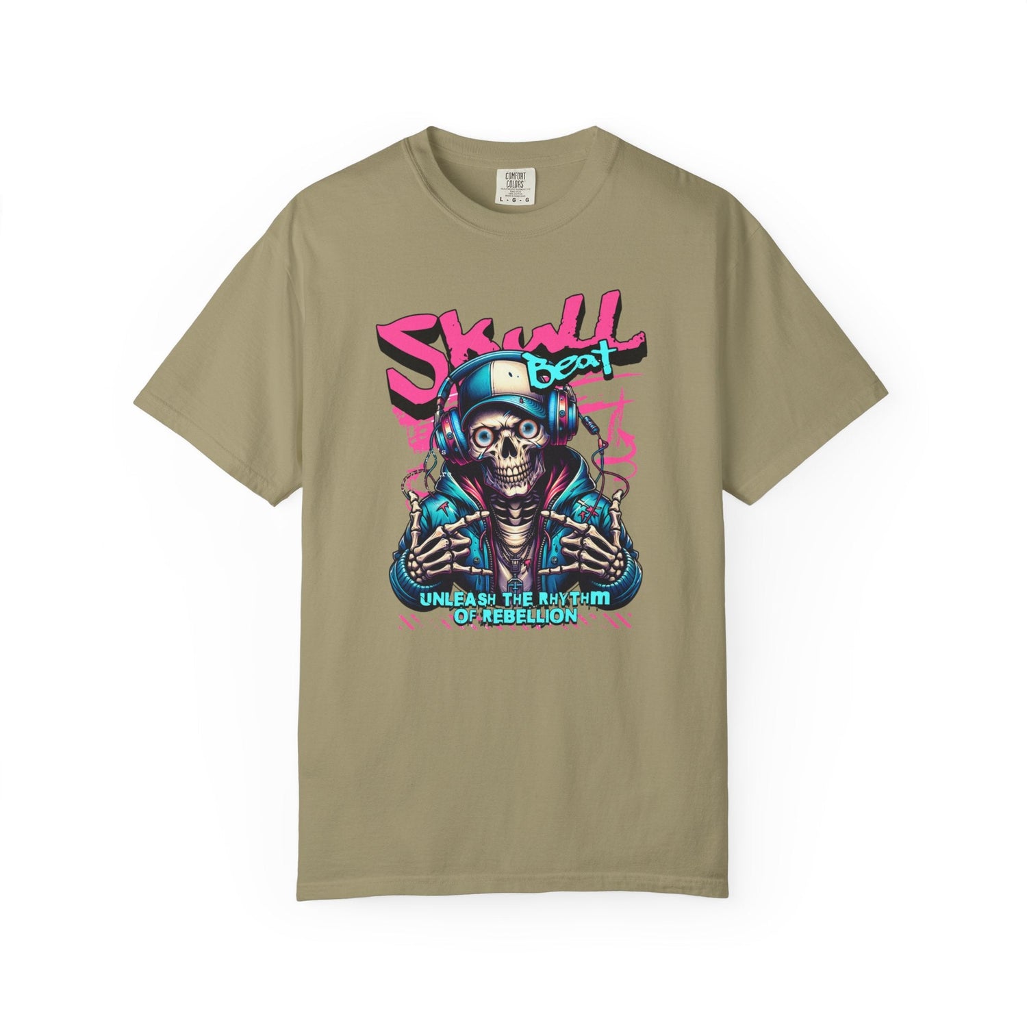 Skull Beat Unisex T-Shirt - Music Lover Graphic Tee, Halloween Costume, Premium Cotton Streetwear Gift for Men & Women, Alternative Fashion Printify