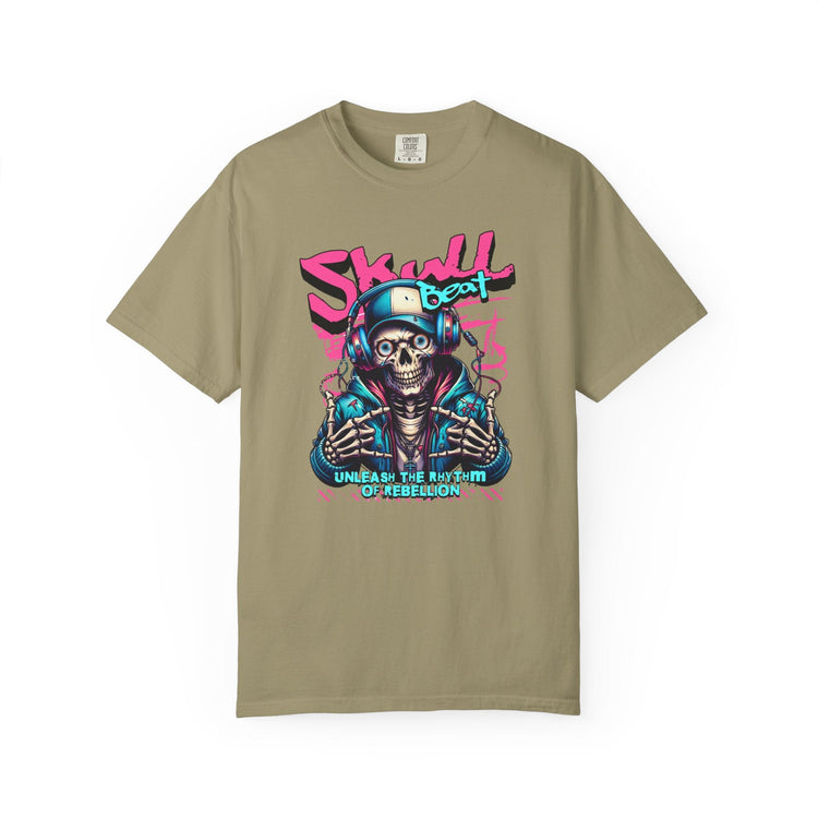 Skull Beat Unisex T-Shirt - Music Lover Graphic Tee, Halloween Costume, Premium Cotton Streetwear Gift for Men & Women, Alternative Fashion Printify