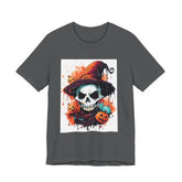 Halloween Skull Graphic Tee, Unisex Short Sleeve T-Shirt, Spooky Apparel, Fall Fashion, Halloween Costume Tee Printify