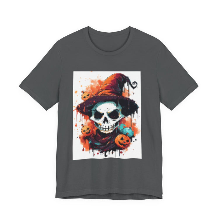 Halloween Skull Graphic Tee, Unisex Short Sleeve T-Shirt, Spooky Apparel, Fall Fashion, Halloween Costume Tee Printify
